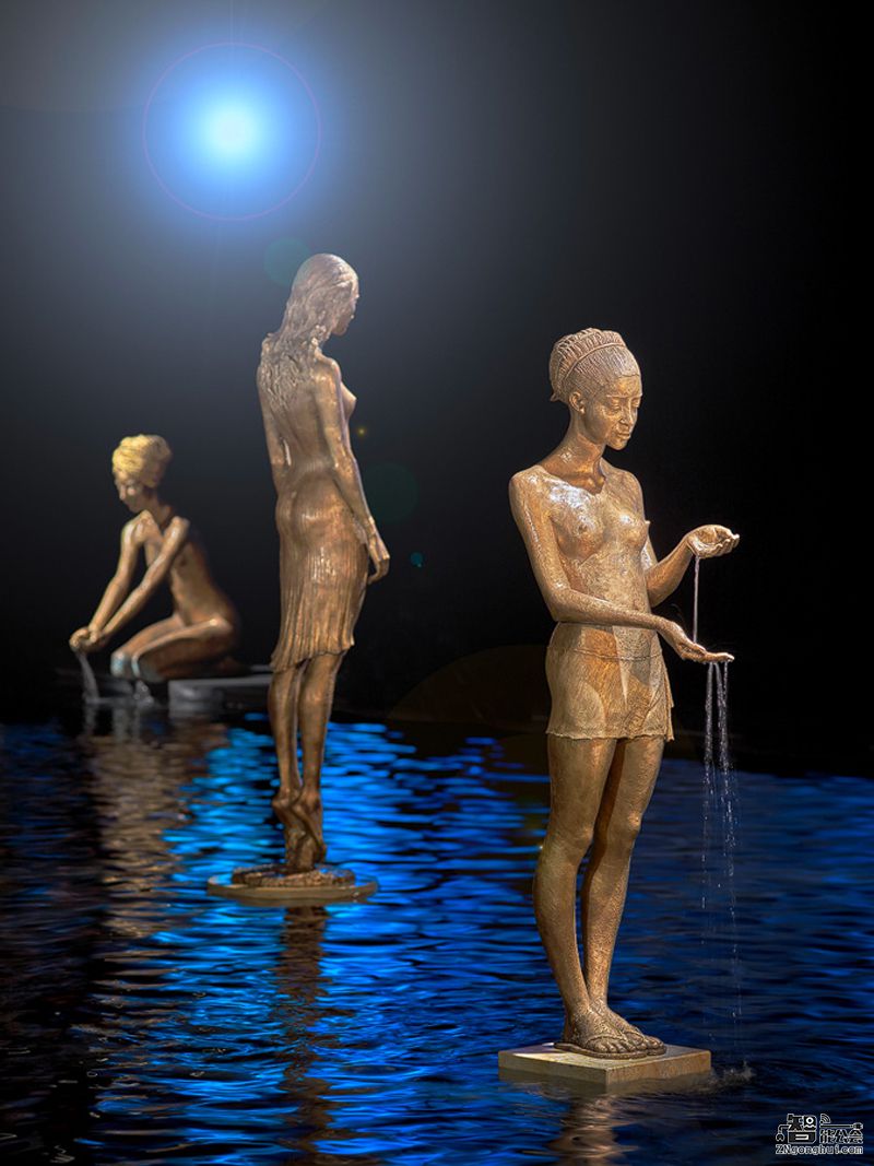 诚会玩的波兰雕塑家 将水元素与青铜完美的结合 智能公会