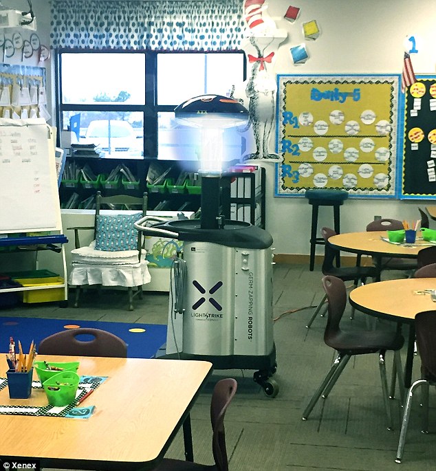 流感季来临 美公立学校启用机器人消灭细菌 智能公会